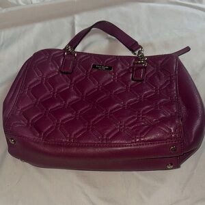 Kate Spade Magenta Quilted Satchel